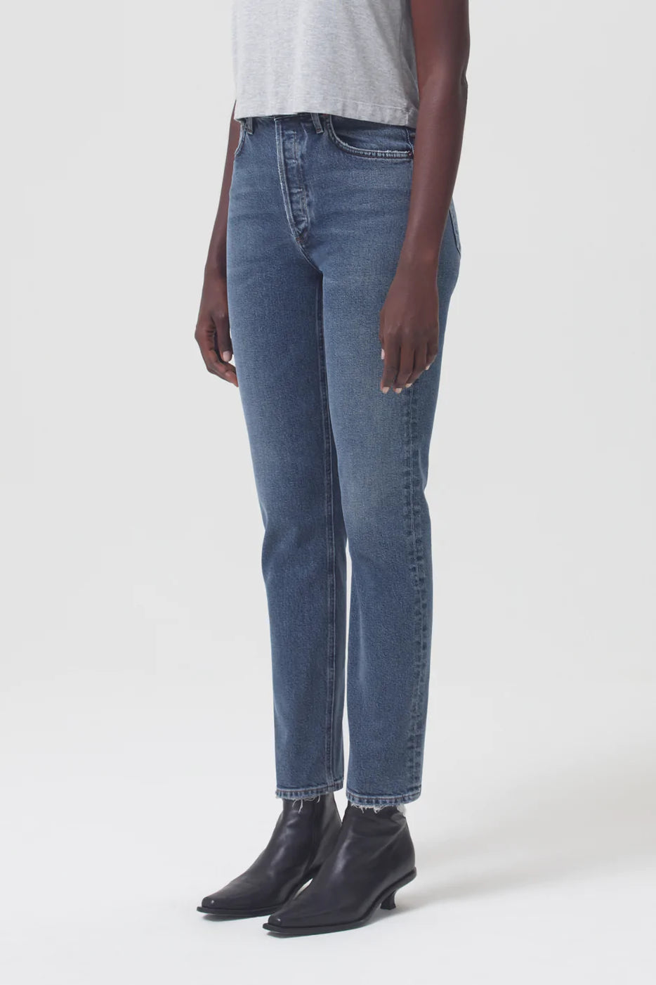 Slate Long High Rise Straight