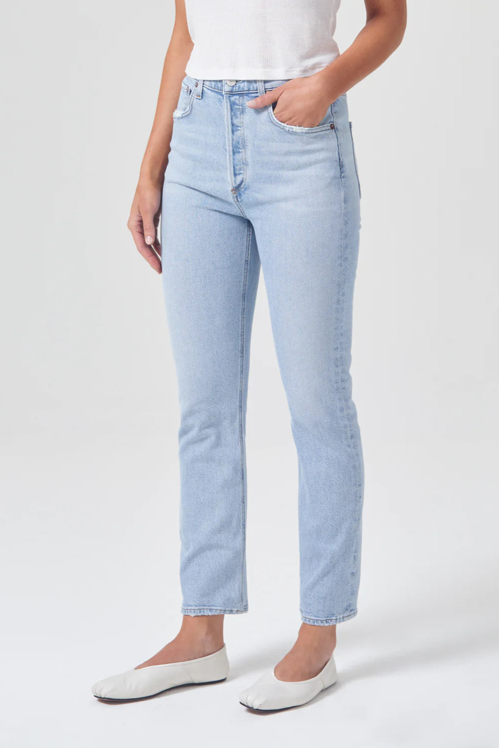 Slate Long High Rise Straight