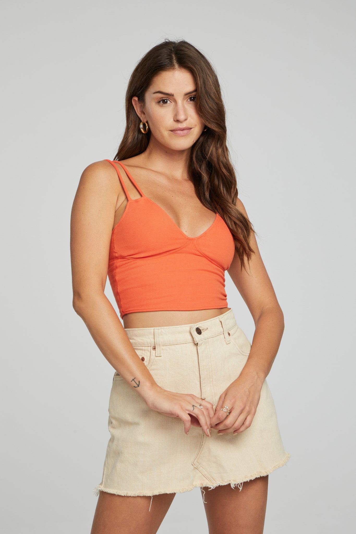 Enchant Tone Crop Rib Tank