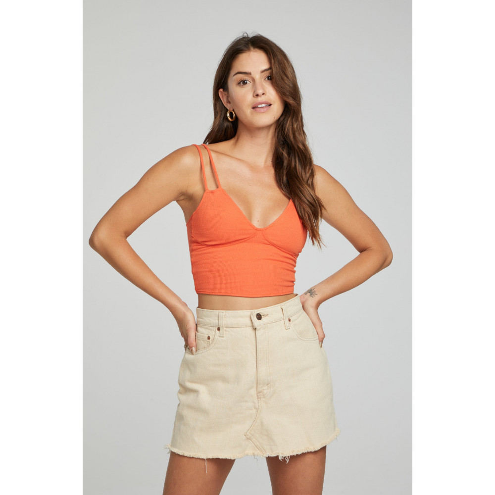 Enchant Tone Crop Rib Tank