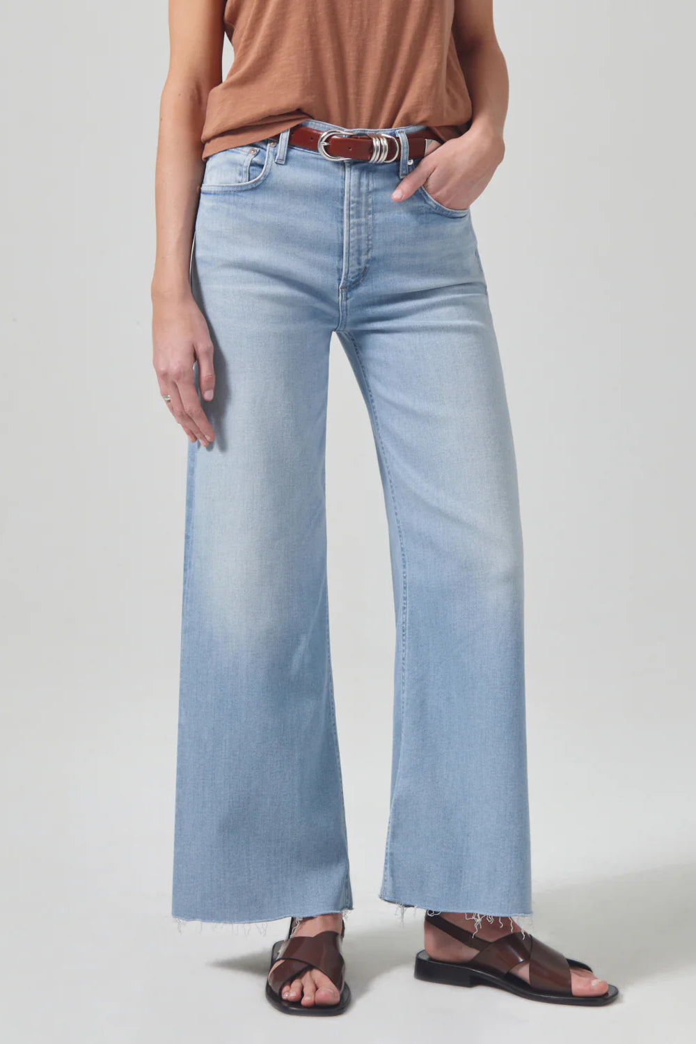 Onde Crop Wide Leg Jean