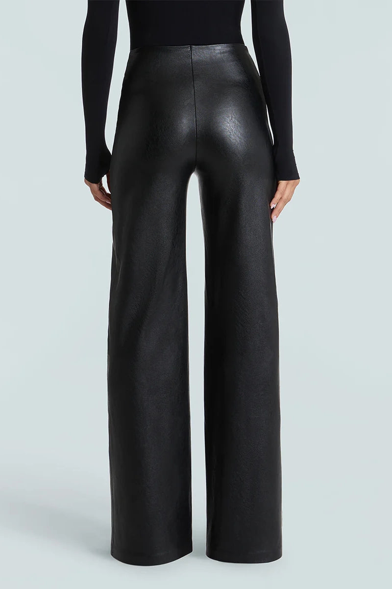 Cedar Leather Wide Leg Pant