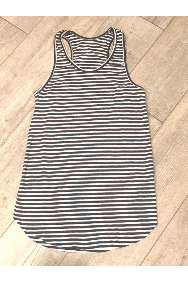 Shadow Racer Back Stripe Rib Tank