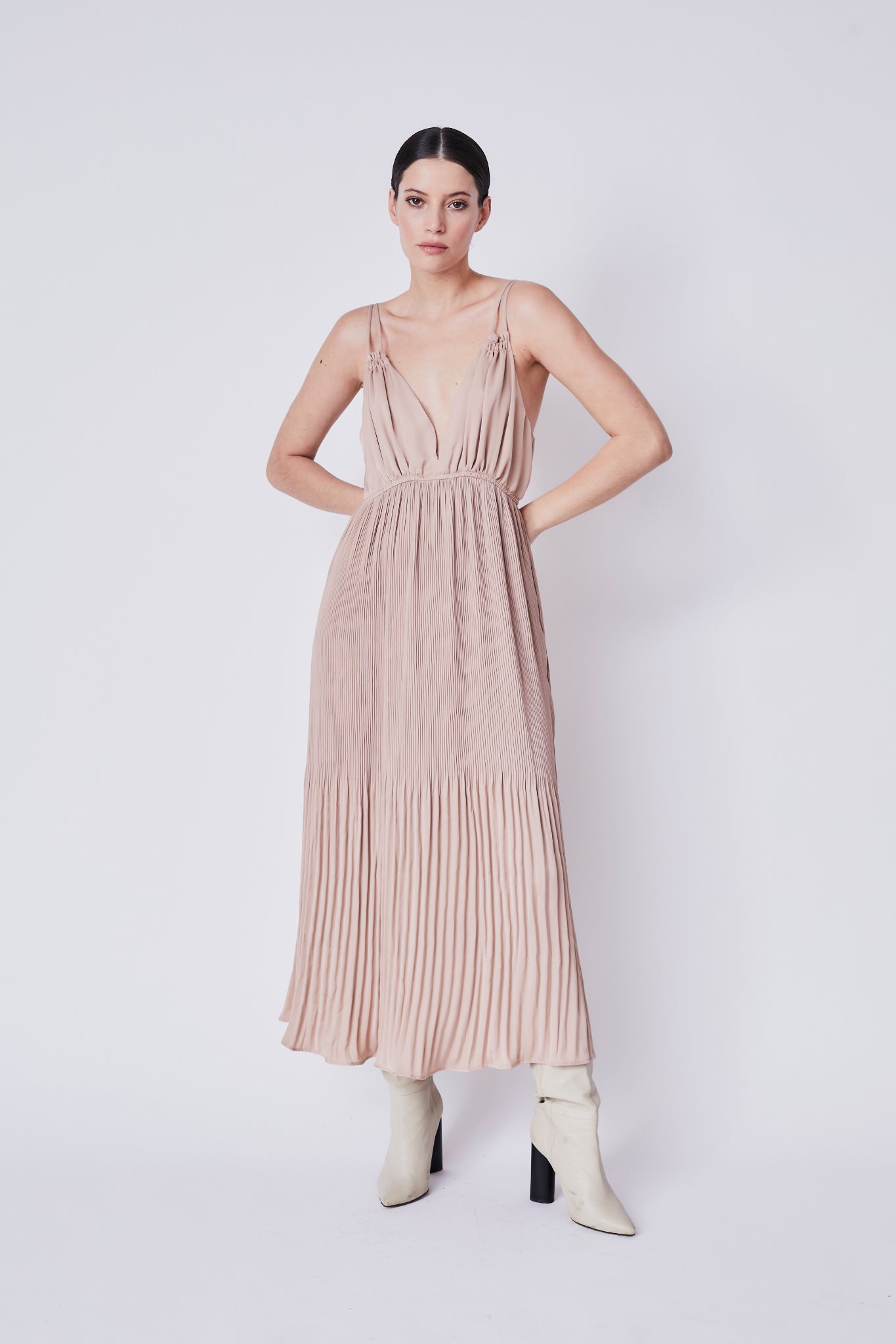 Tessellation Pleat Maxi Dress