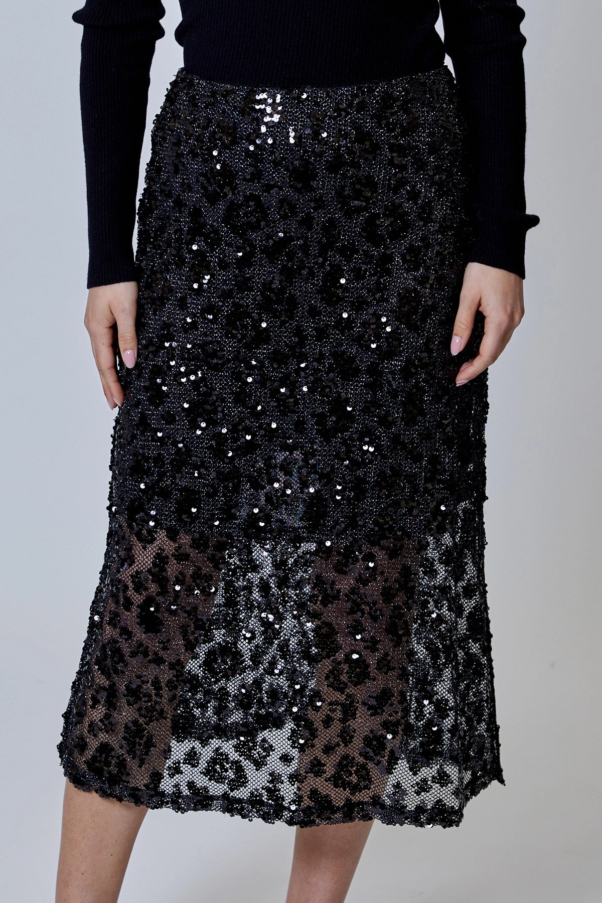 Zaffiro Leopard Midi Skirt