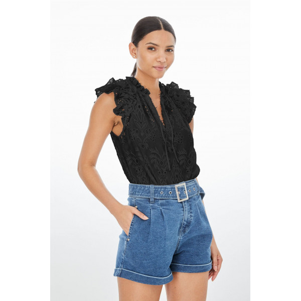 Rose Embroidered Top