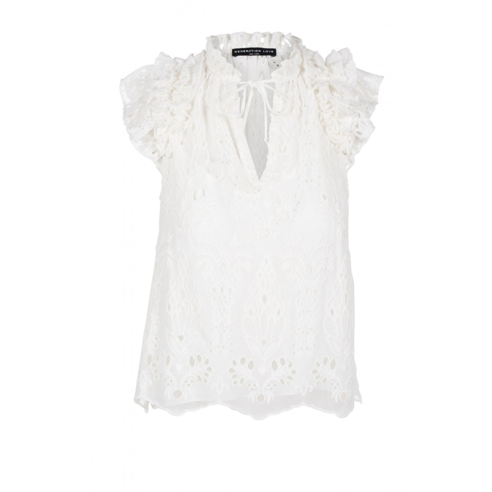Rose Embroidered Top