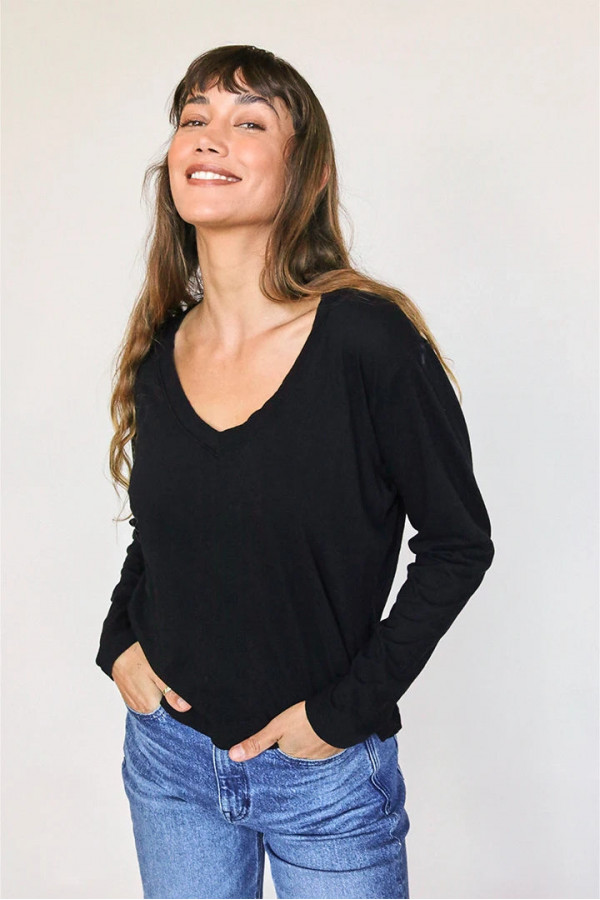 Theory Long Sleeve V-Neck Tee