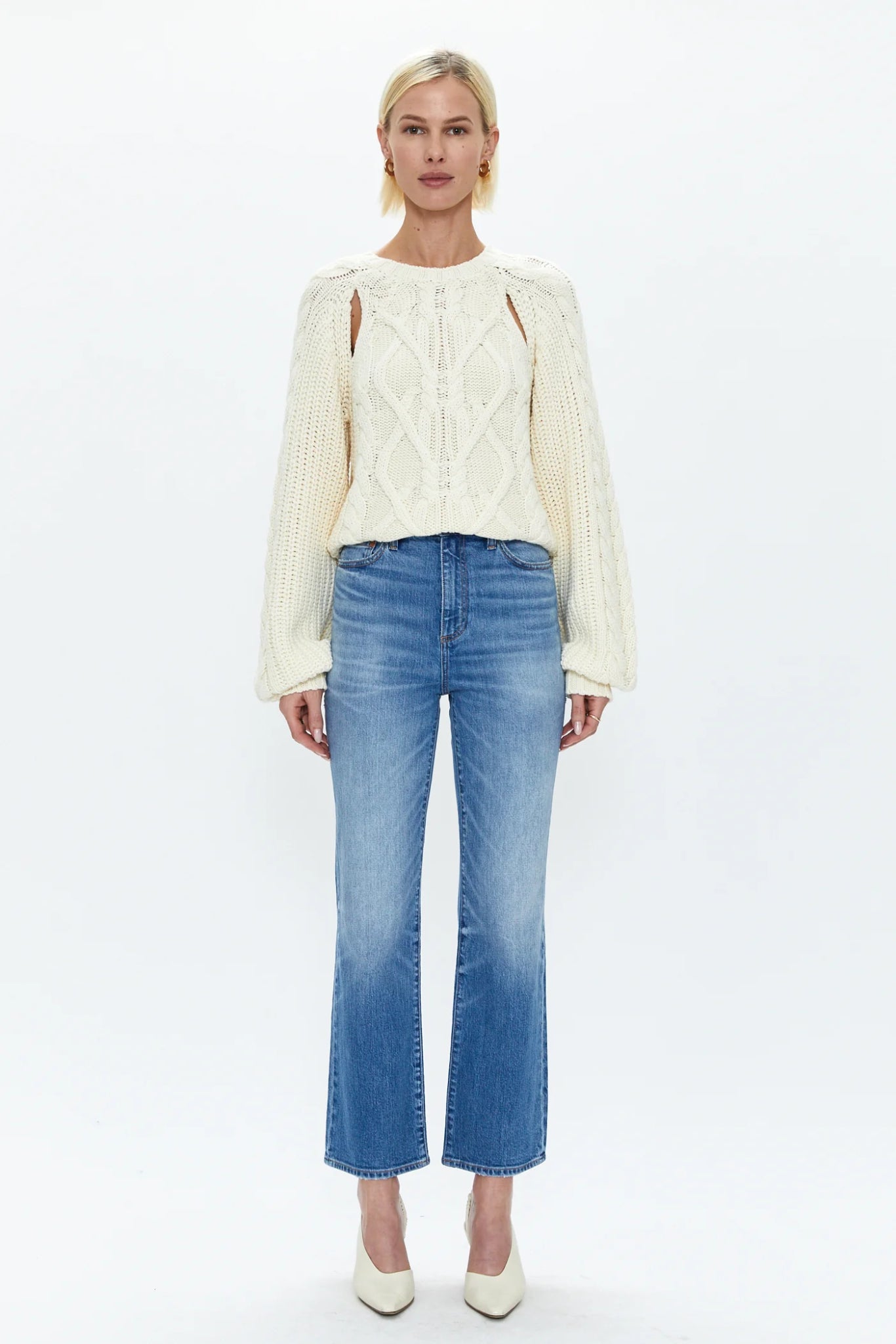 Silk Bloom High Rise Ankle Boot Cut