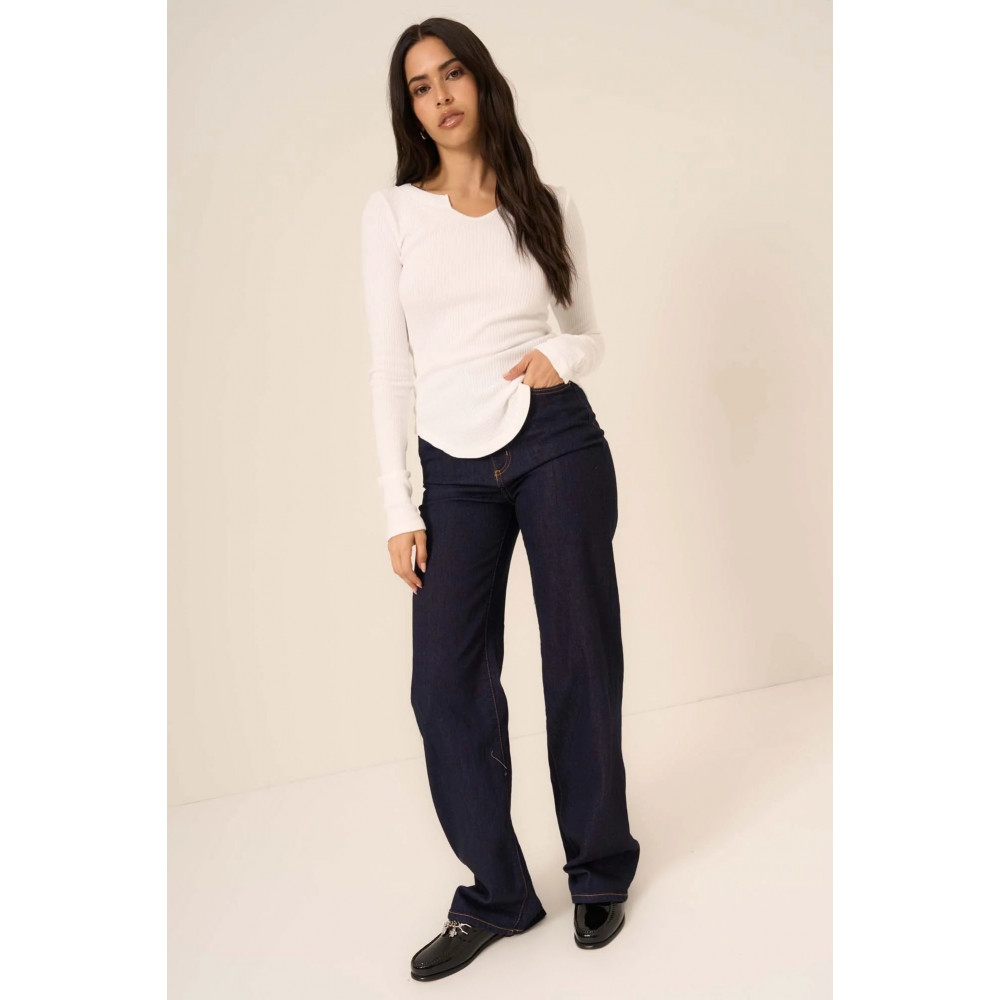 Mussola Comeback Notch Neck Long Sleeve