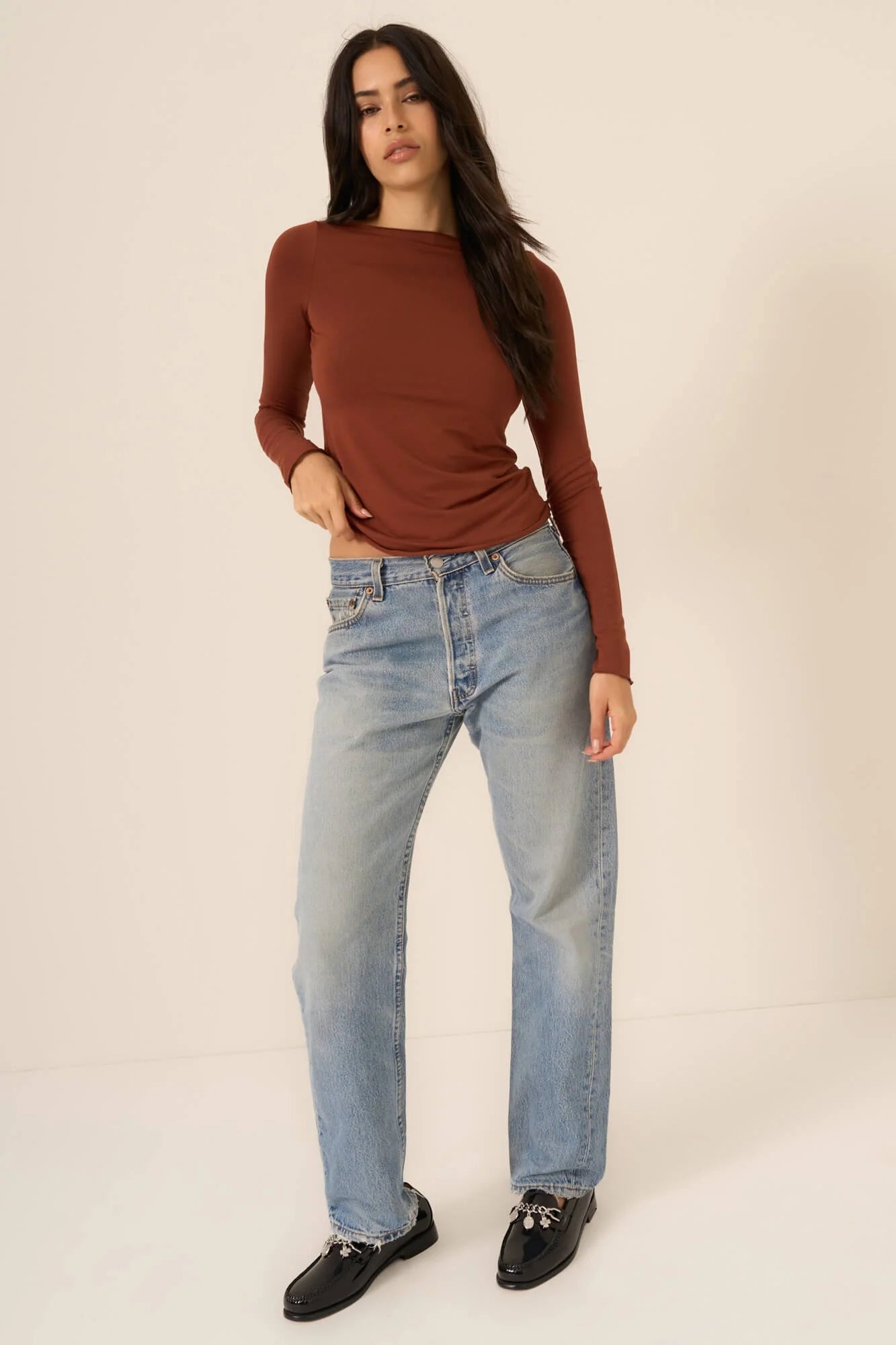 Rhythm Boat Neck Long Sleeve