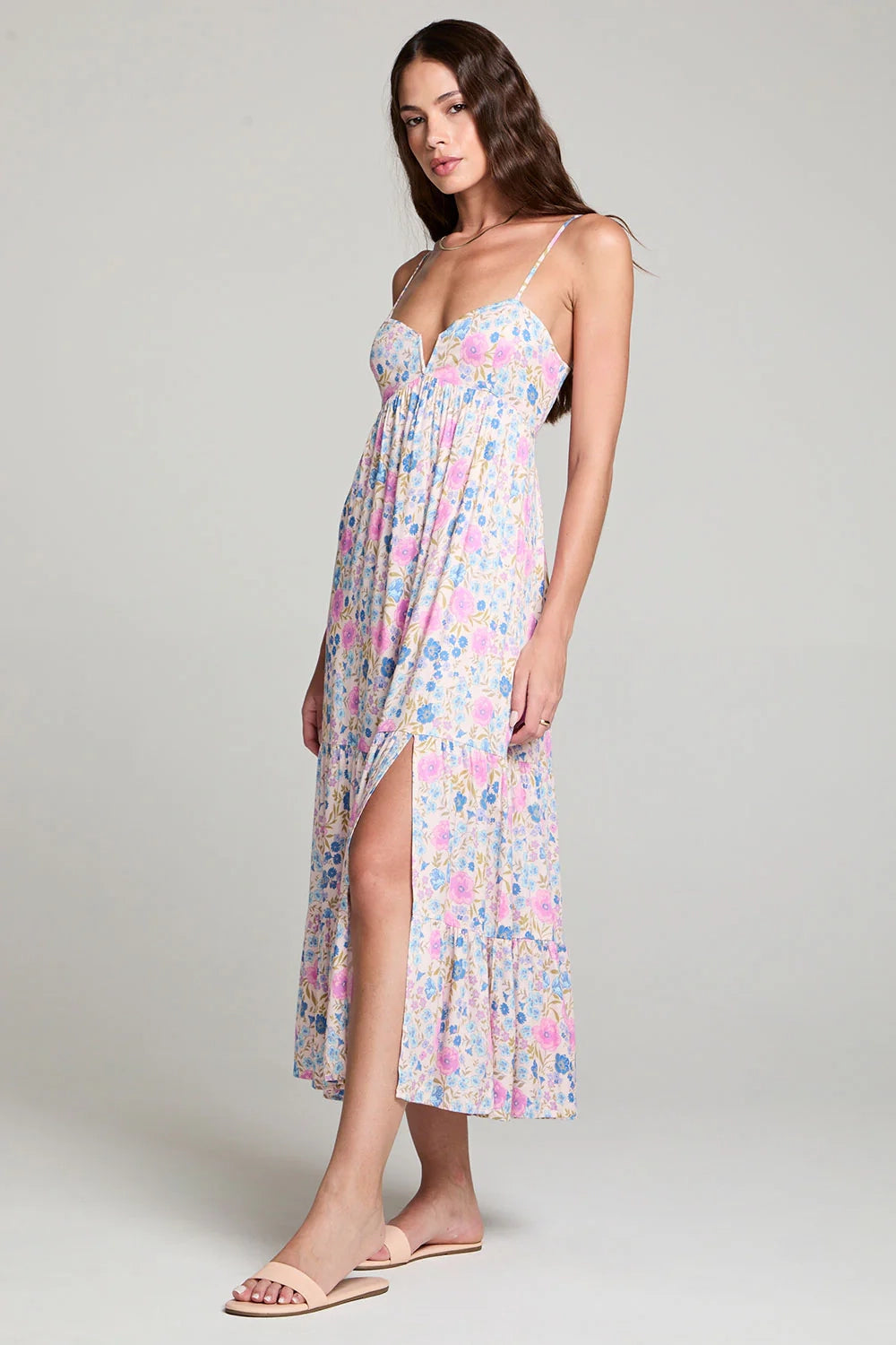 Link Calma Floral Midi Dress