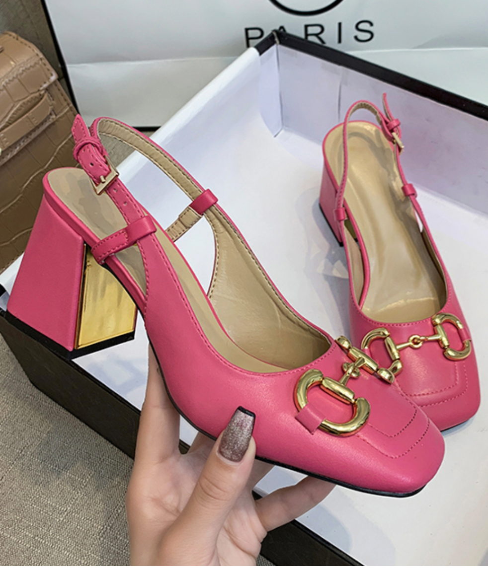 Minuit Vintage Thick Heels