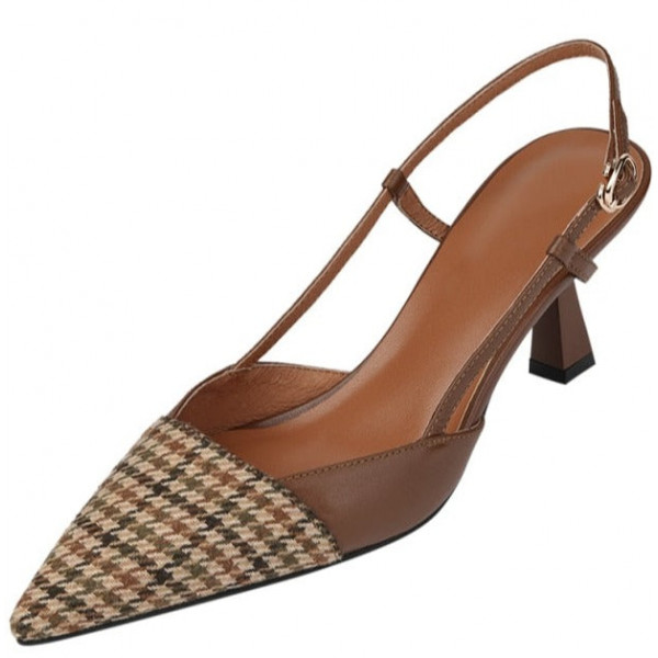 Warm Leather Kitten Heels